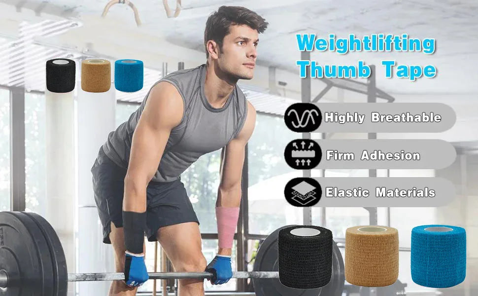 RepFusion 1/3/6/20PCS Black Self Adhesive Bandages Tape