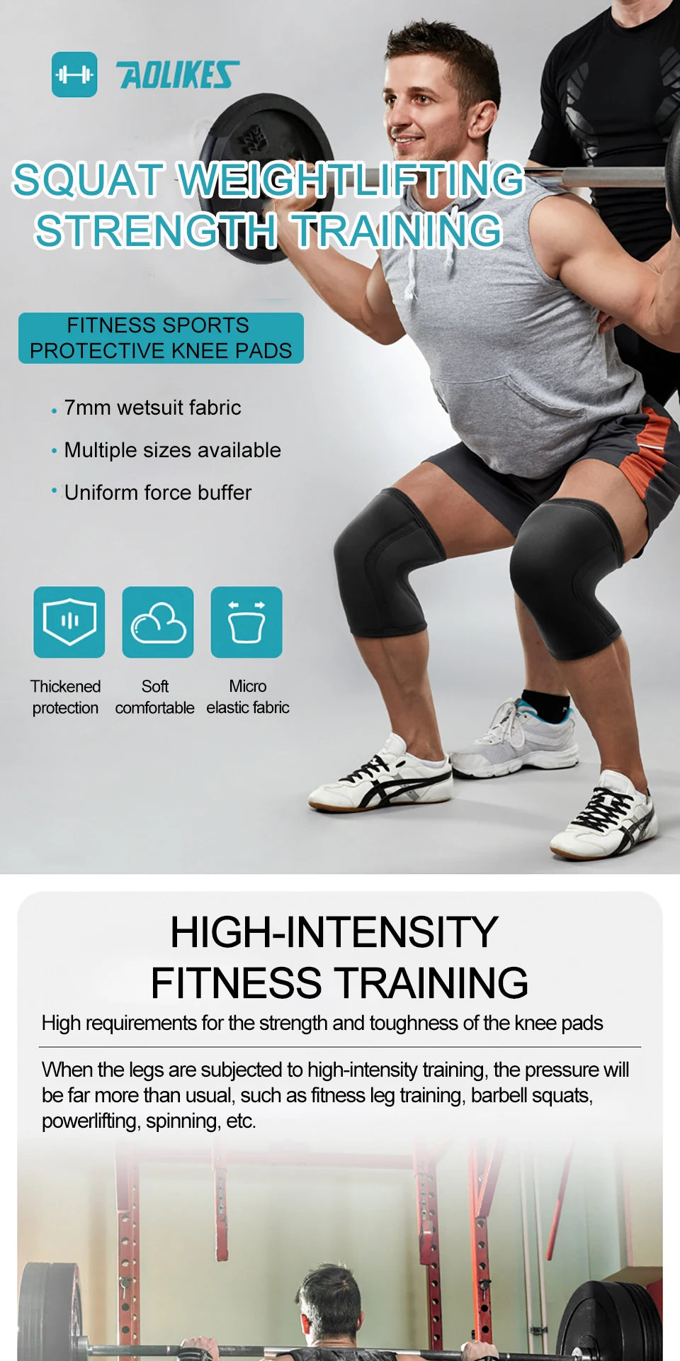 RepFusion 7mm Neoprene Knee Sleeves for Weightlifting